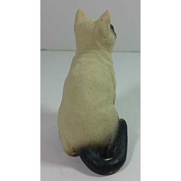 Vintage Siamese Cat Figurine 3in Tall Kitten Figurine Seal Point Home Decor - Picture 3 of 6